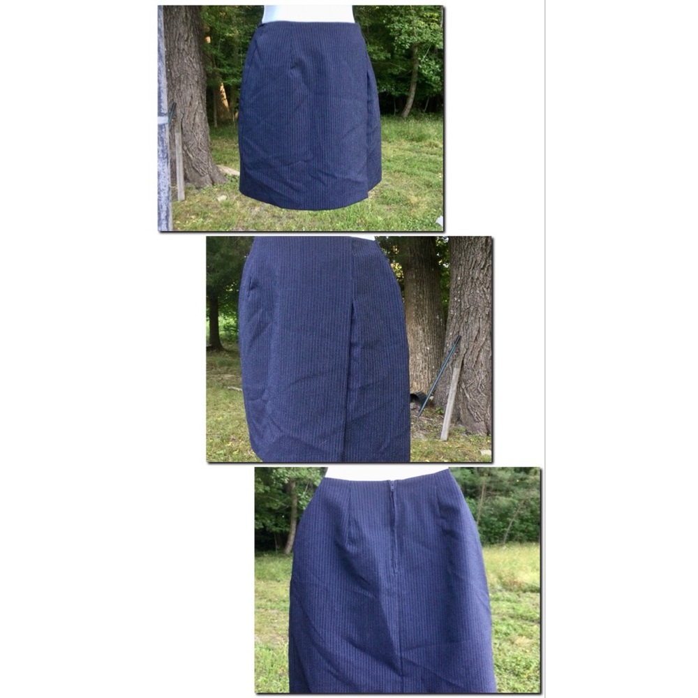 Pinstripe Suit Skirt, sz 3/4